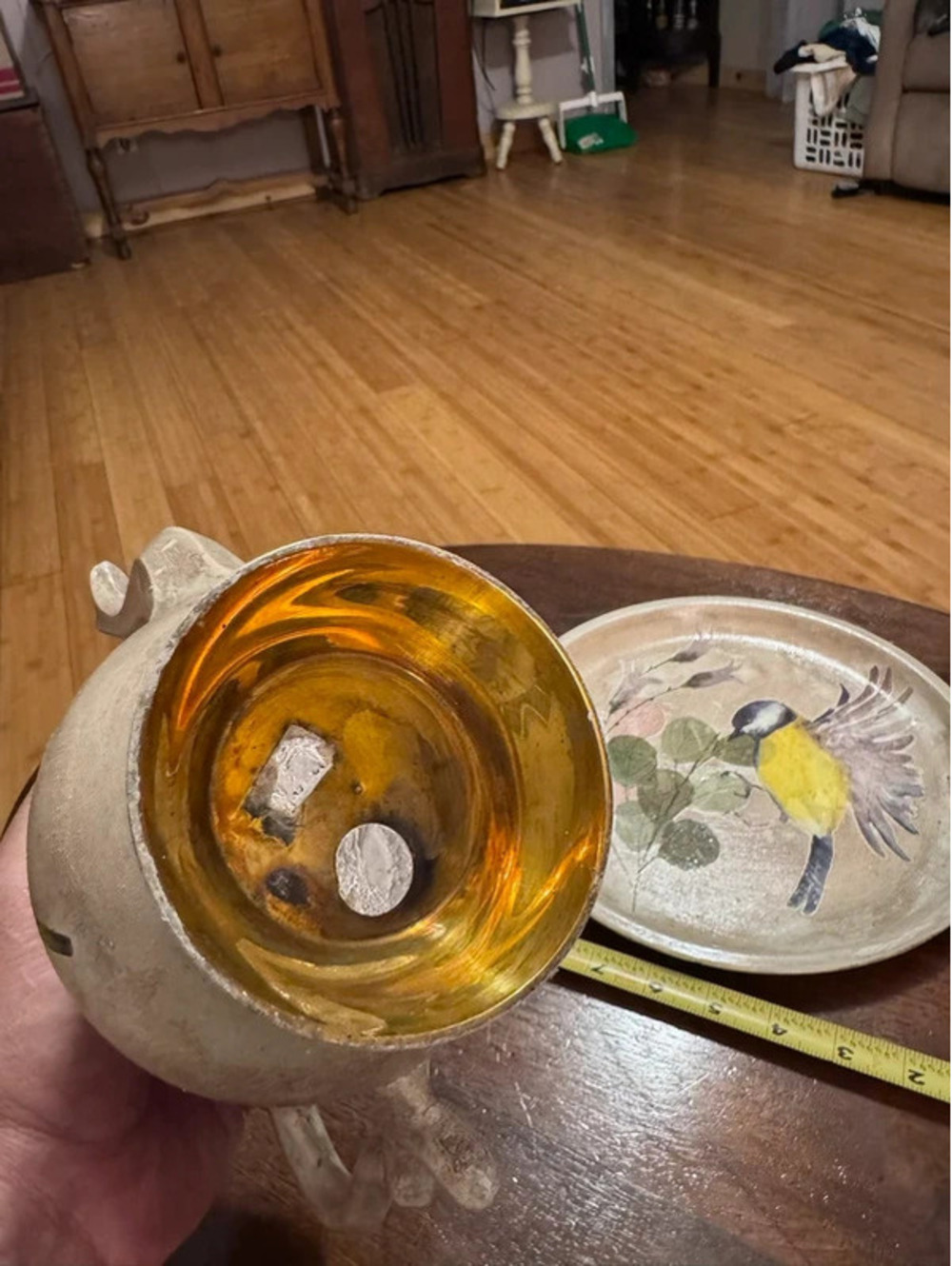 Handpainted Brass Tea Set - Picture 3 of 3